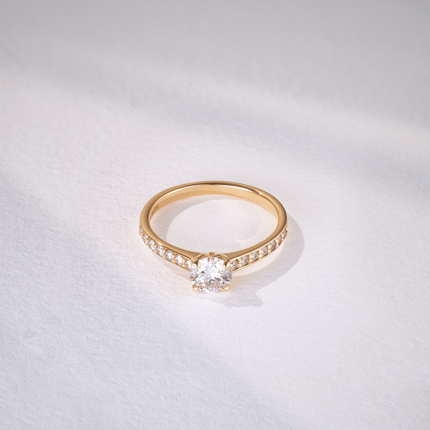 Classic 1.19ct Solitaire Grain Set Engagement Ring in 18ct Yellow Gold