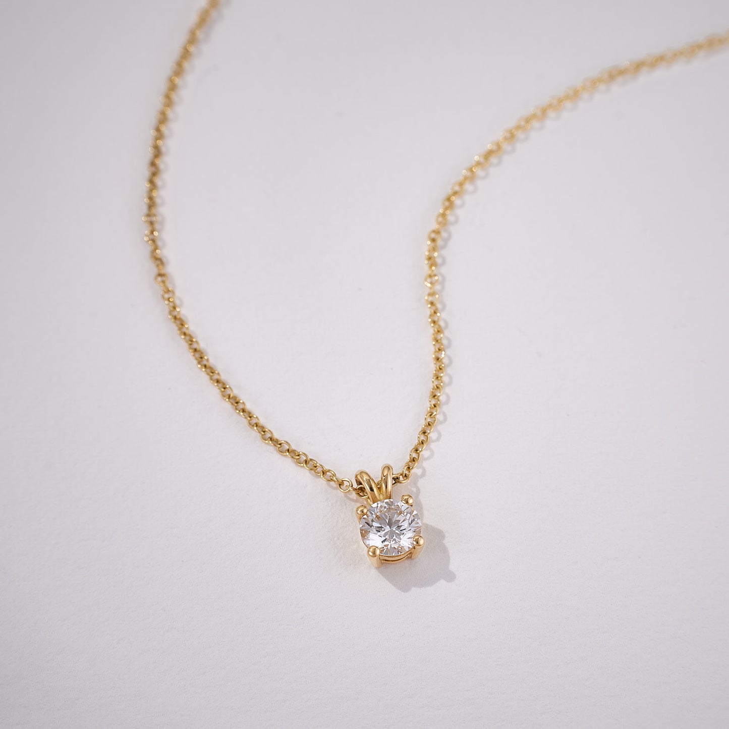 Classic 0.1ct Diamond Pendant in 9ct Recycled Yellow Gold