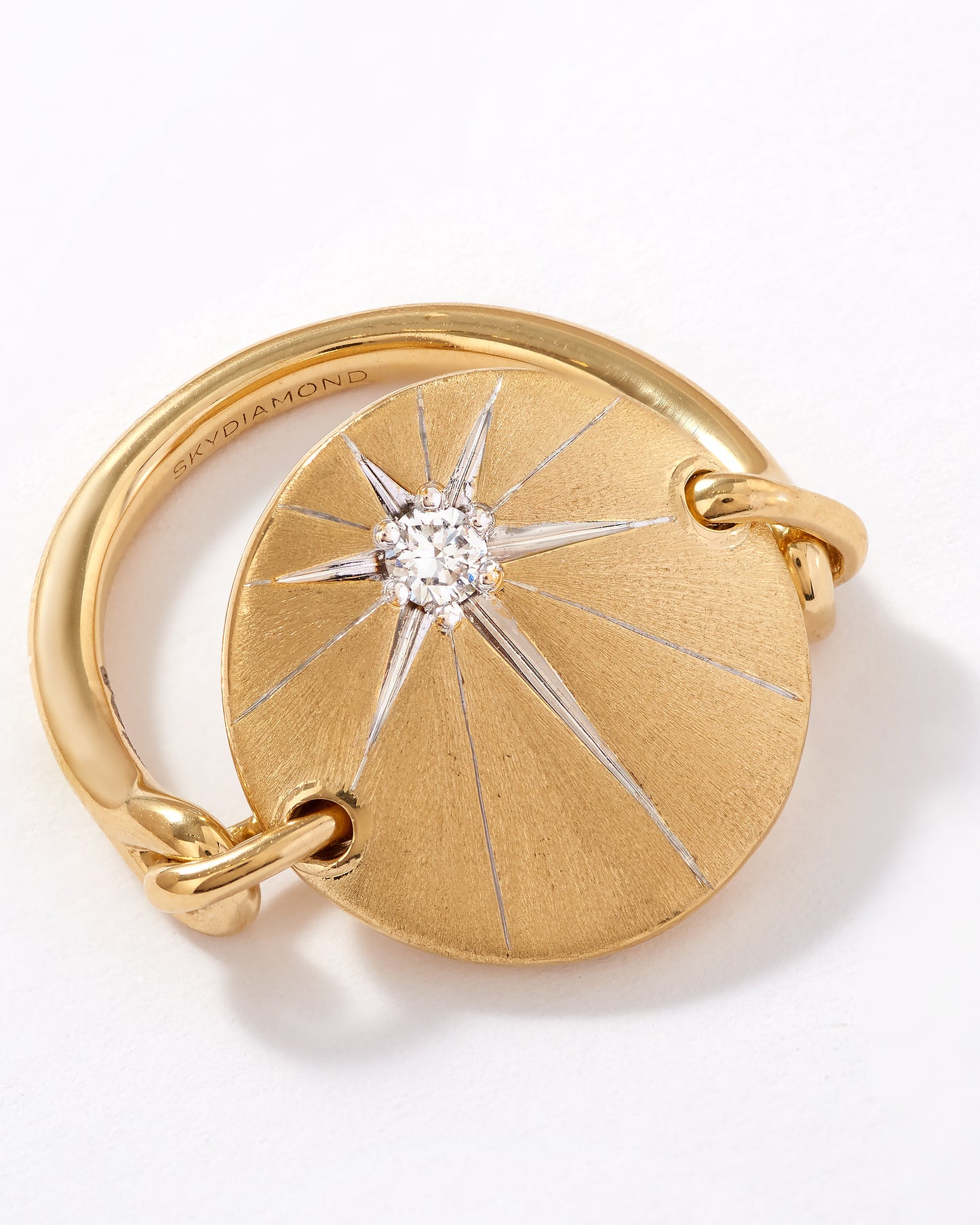 Elemental 0.048ct Fire Ring in 14ct yellow gold