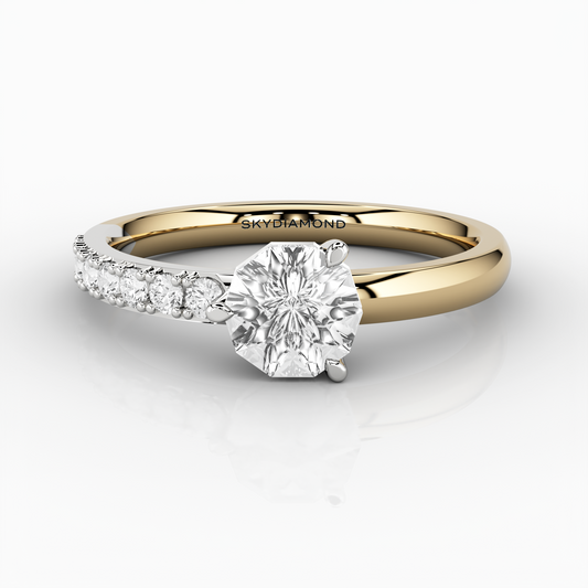 Stilla 1.24ct Stellar Solitare Ring in 18ct Yellow Gold & Platinum