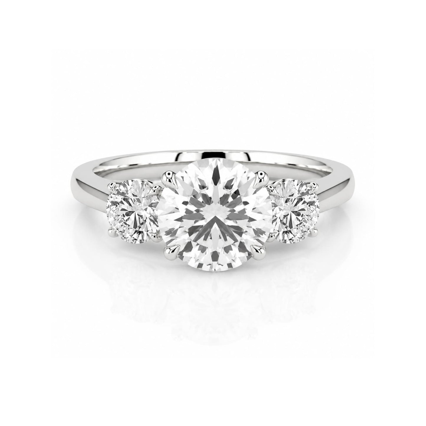 Trilogy Round Brilliant 0.91 EVVS1 Ring in Platinum