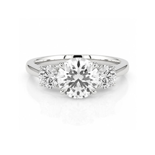 Trilogy Round Brilliant 0.91 EVVS1 Ring in Platinum