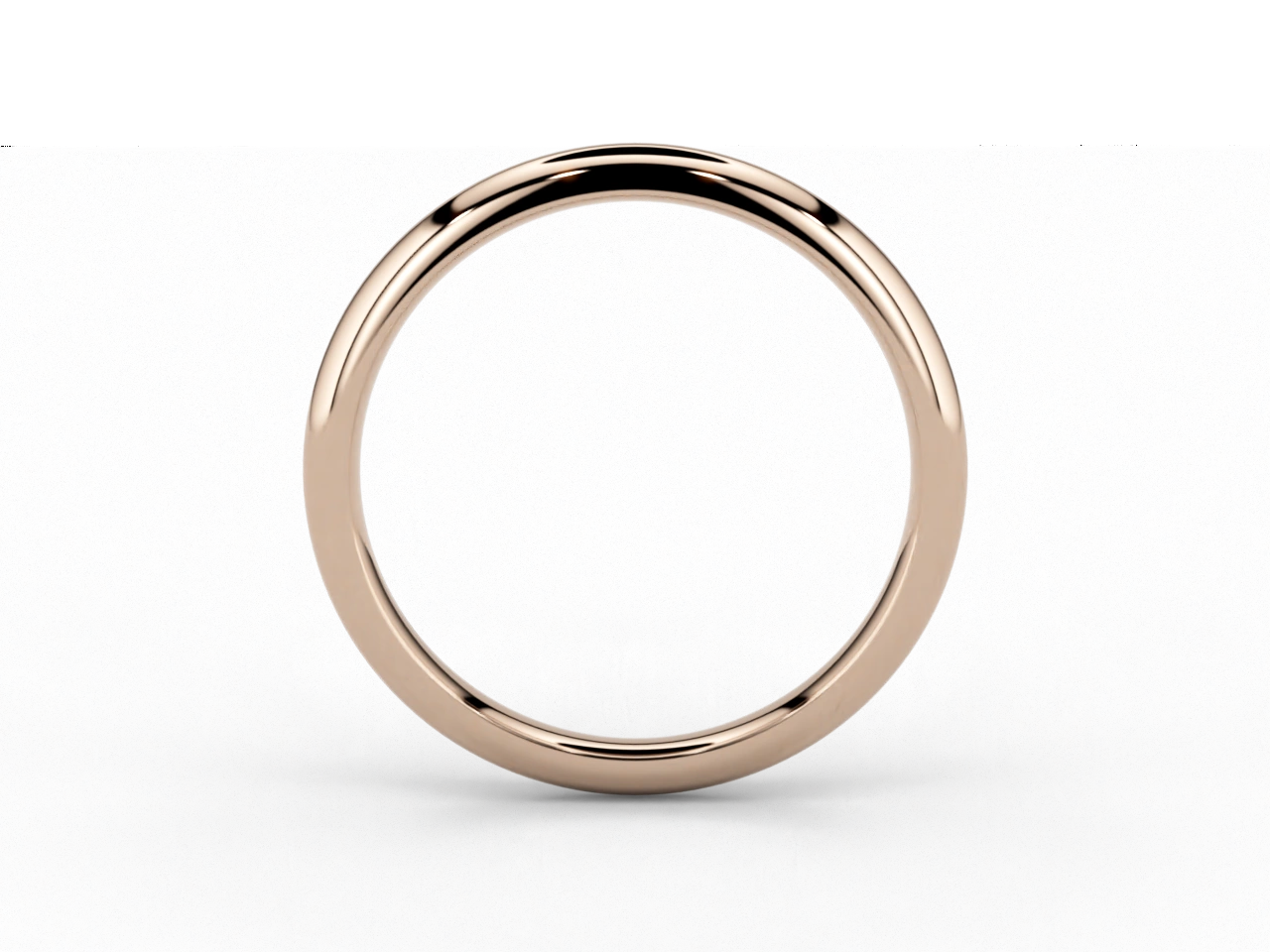 Classic Wedding Band in 2mm 18ct Rose Gold