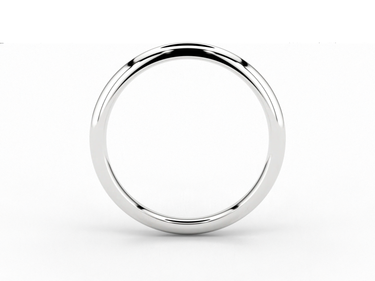 Classic Wedding Band in 2mm 18ct White Gold
