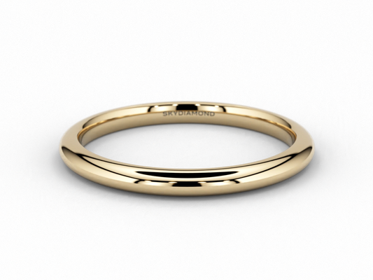 Classic Wedding Band in 2mm 18ct Recycled Yellow Gold