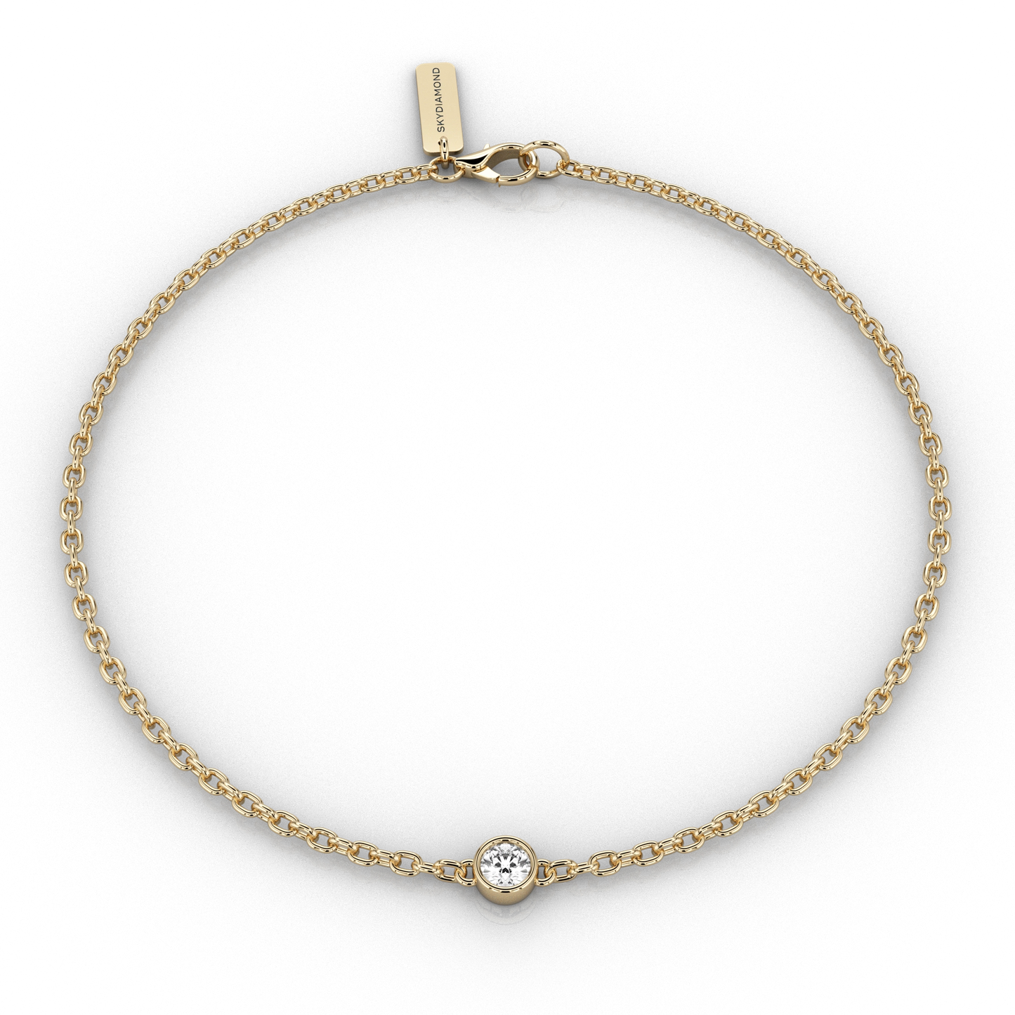 Faie 0.1ct chain bracelet in 18ct Yellow Gold