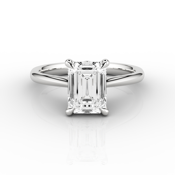Luna Classic 1.07ct Emerald Solitaire Engagement ring in Platinum