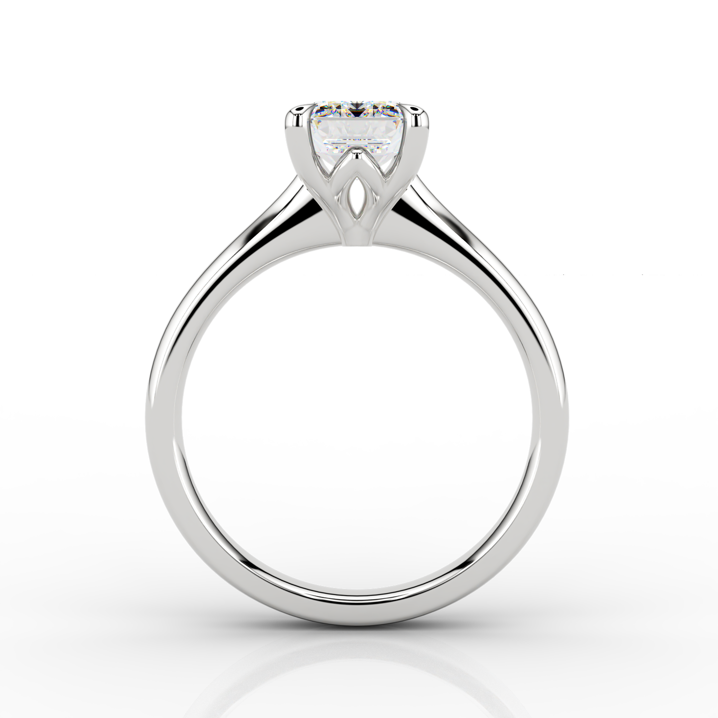 Luna Classic 1.07ct Emerald Solitaire Engagement ring in Platinum