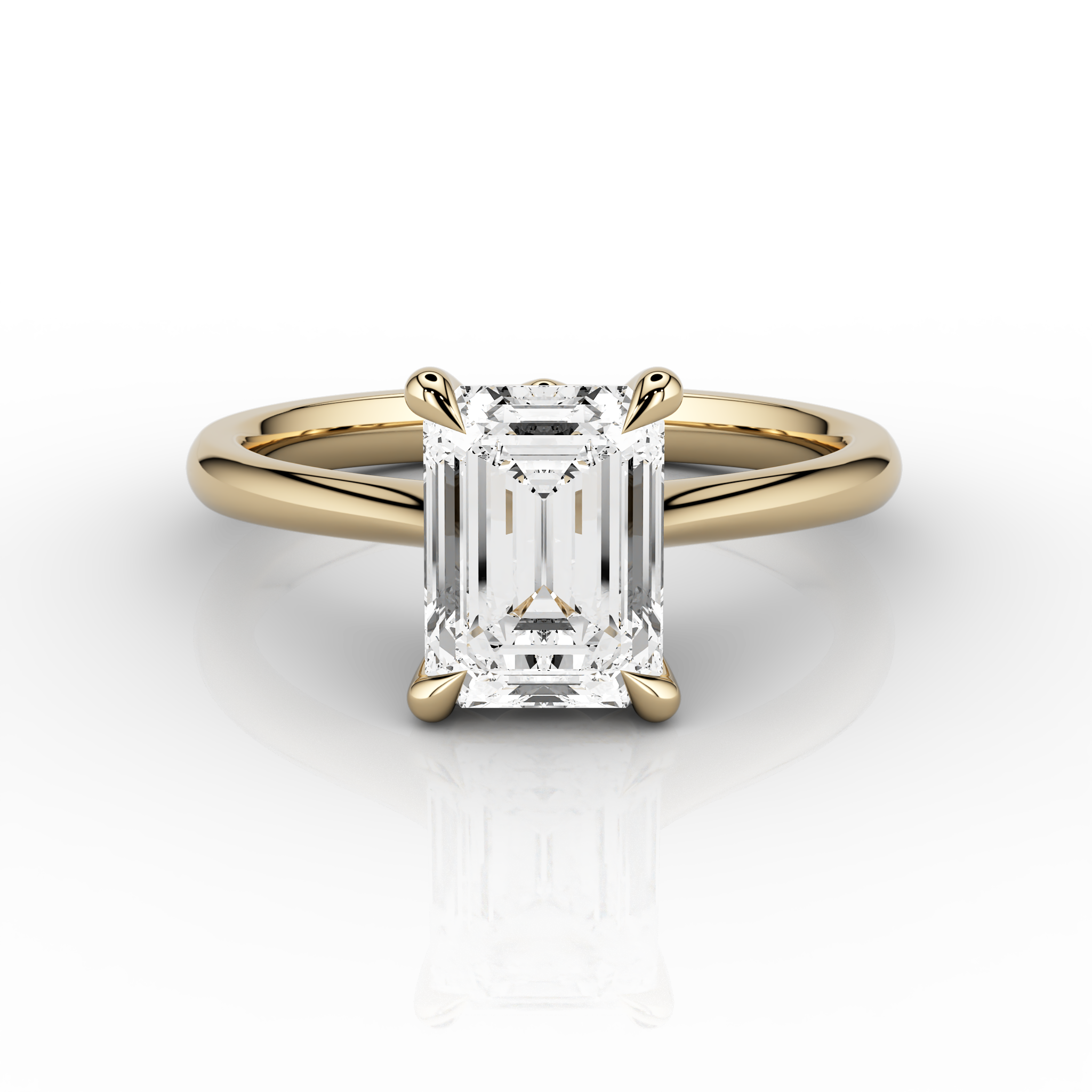 Luna Emerald 2.01 GVVS1 Ring 18ct Yellow Gold