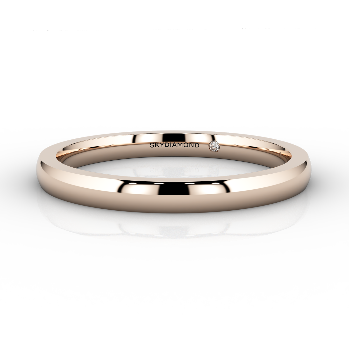 Classic Fine Wedding Band In 18ct Rose Gold