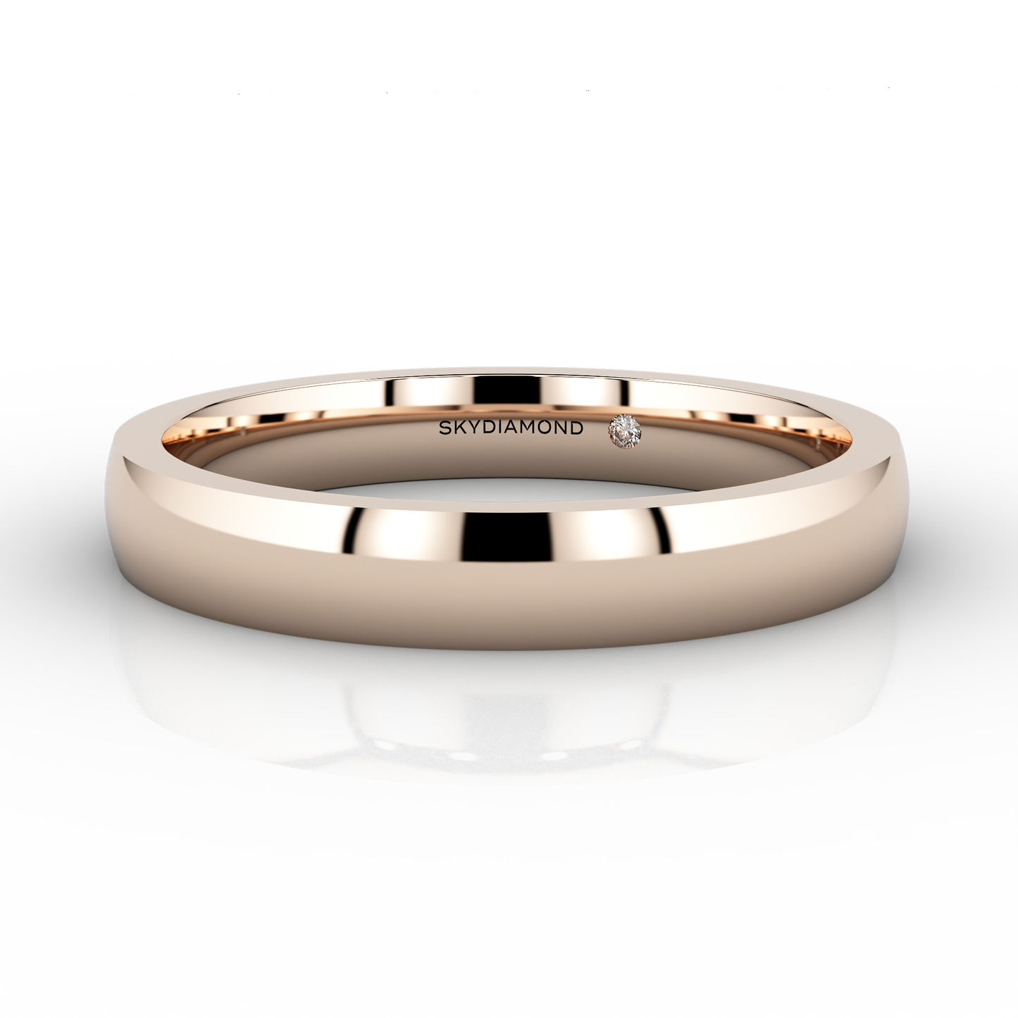 Classic Medium Wedding Band In 18ct Rose Gold