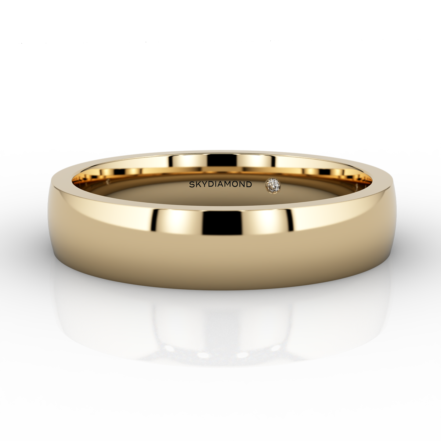Classic Wide Wedding Band In 18ct Yellow Gold
