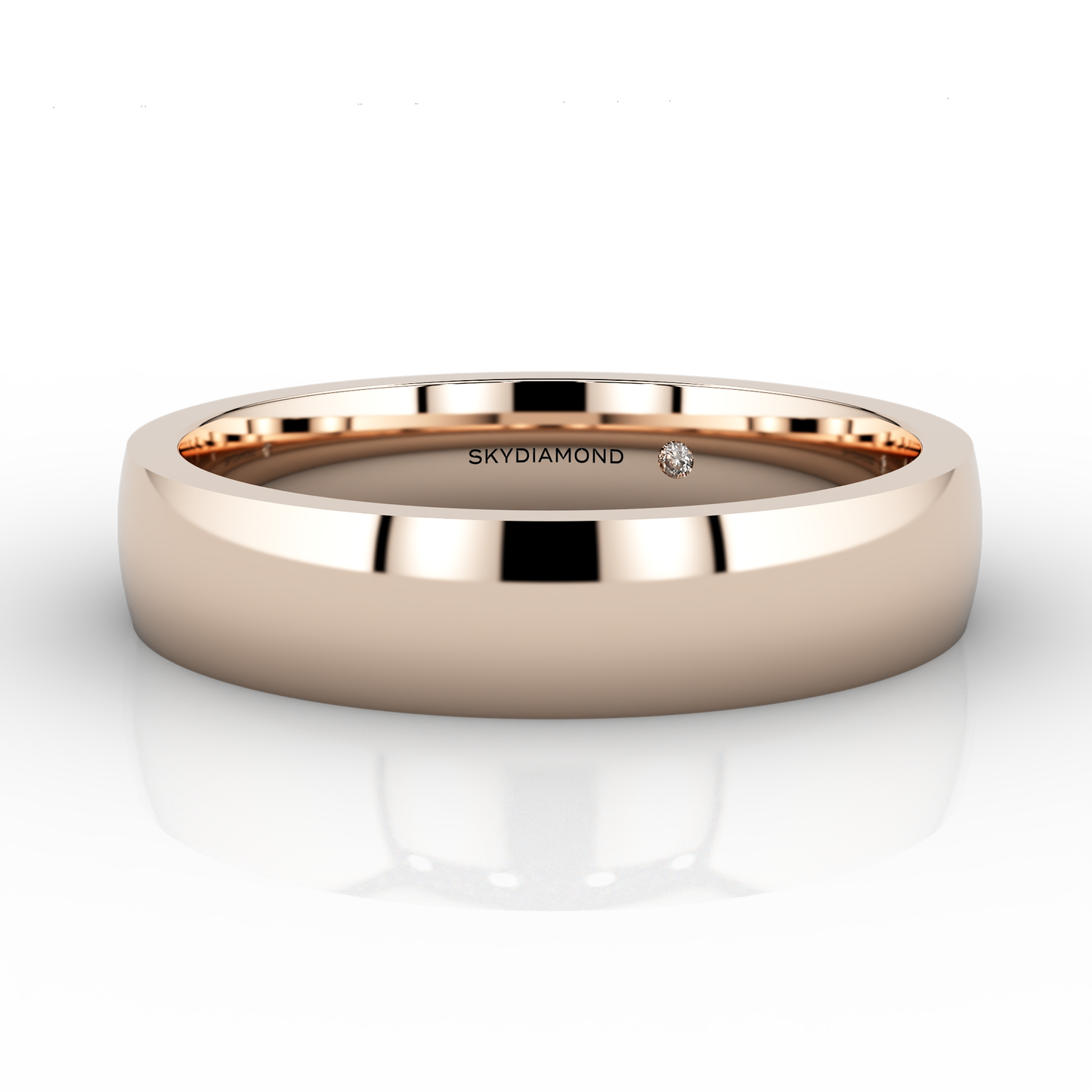 Classic Wide Wedding Band In 18ct Rose Gold