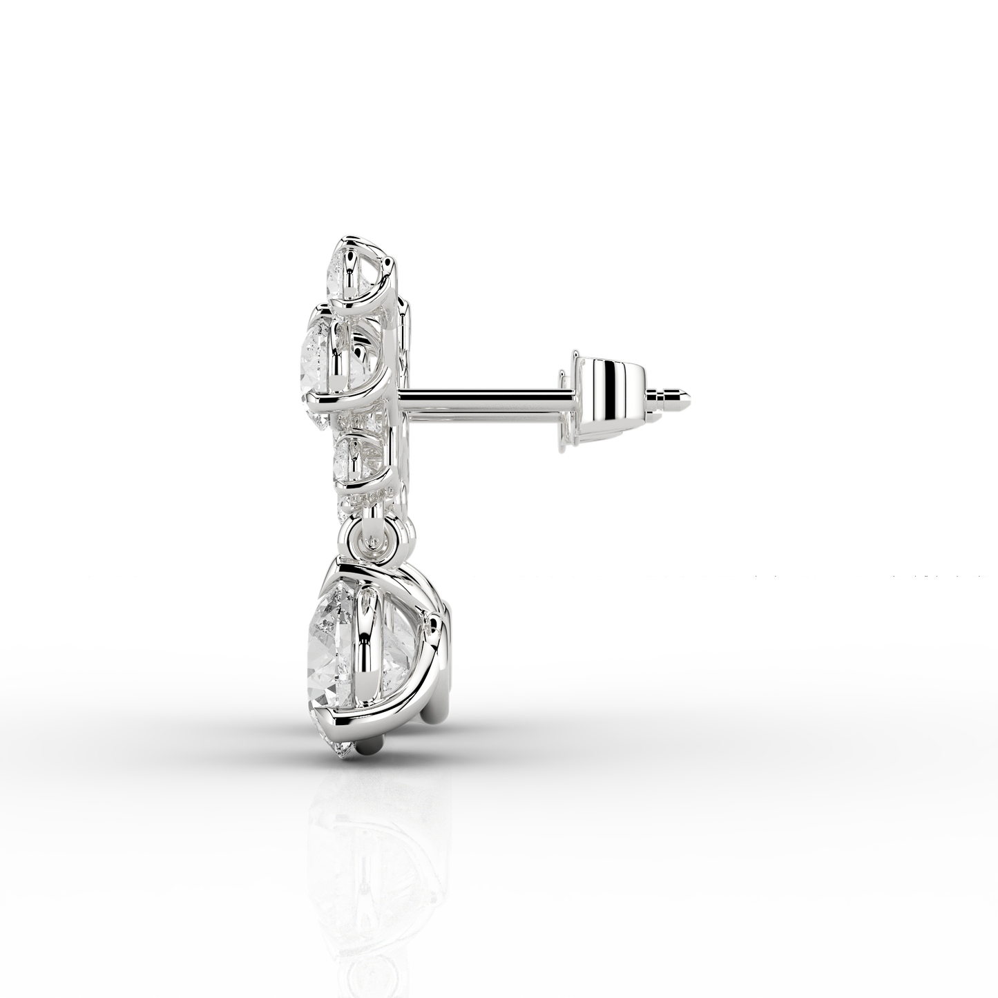 Solaris 2.94ct Climber Drop Earrings in Platinum