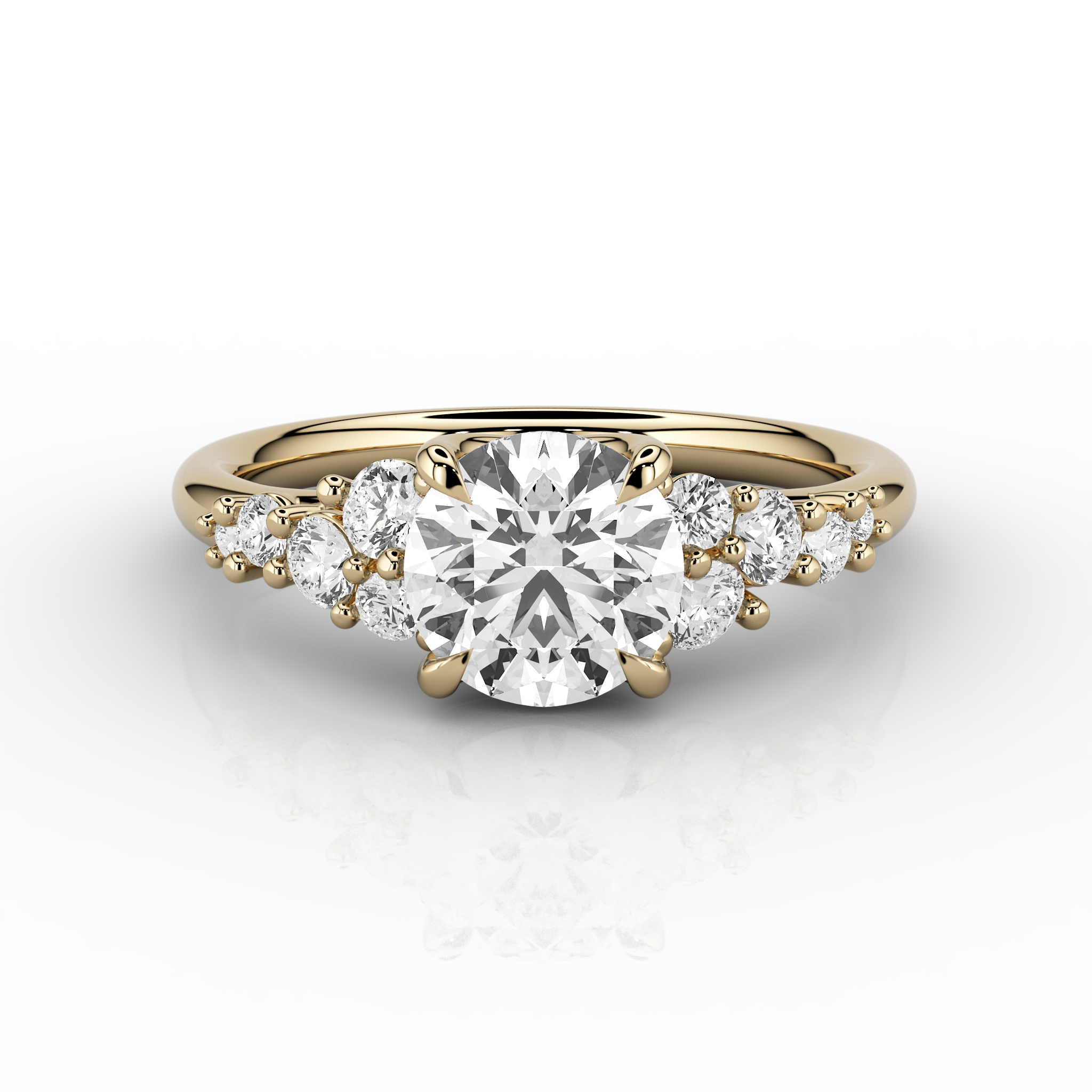 Solaris Floral 1.05 GVVS1 Ring 18ct Yellow Gold