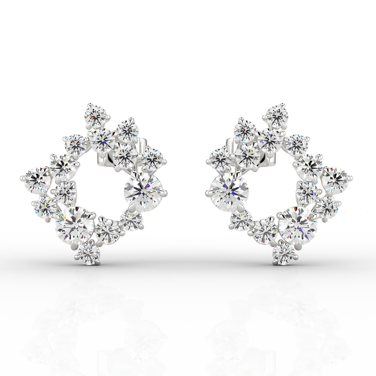 Solaris 2.64ct Halo Earrings in Platinum