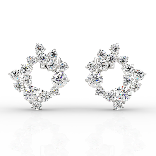 Solaris 2.64ct Halo Earrings in Platinum