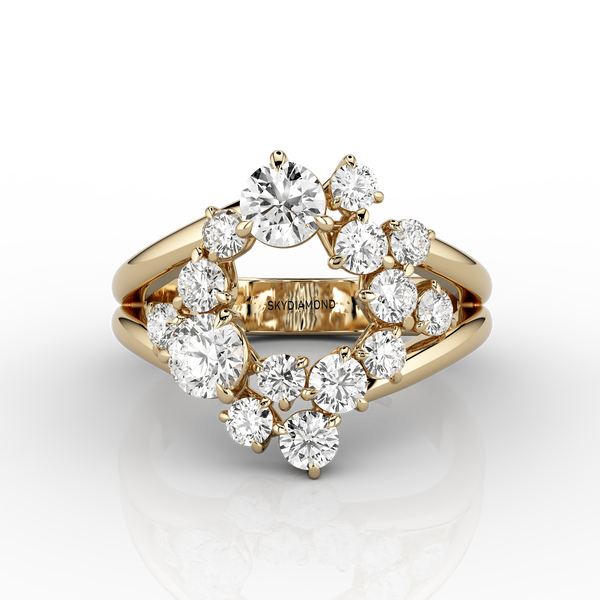 Solaris 1.32ct Halo Ring in 14ct Yellow Gold