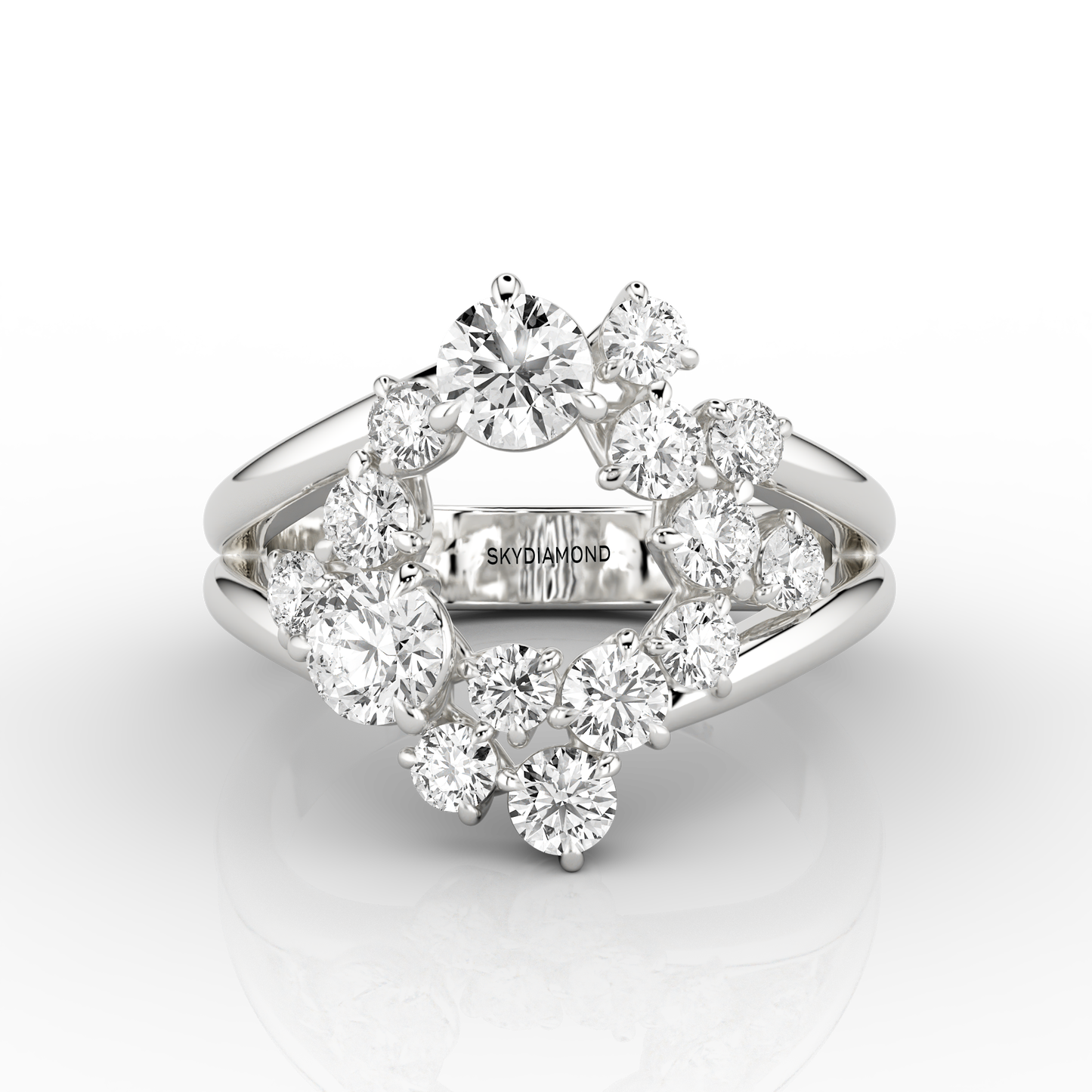 Solaris 1.32ct Halo Ring in Platinum