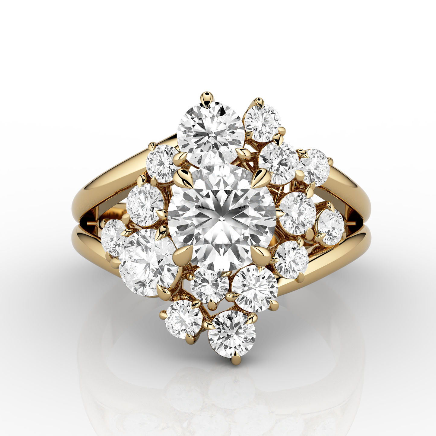 Solaris 2.22ct Eclipse Ring in 14ct Yellow Gold