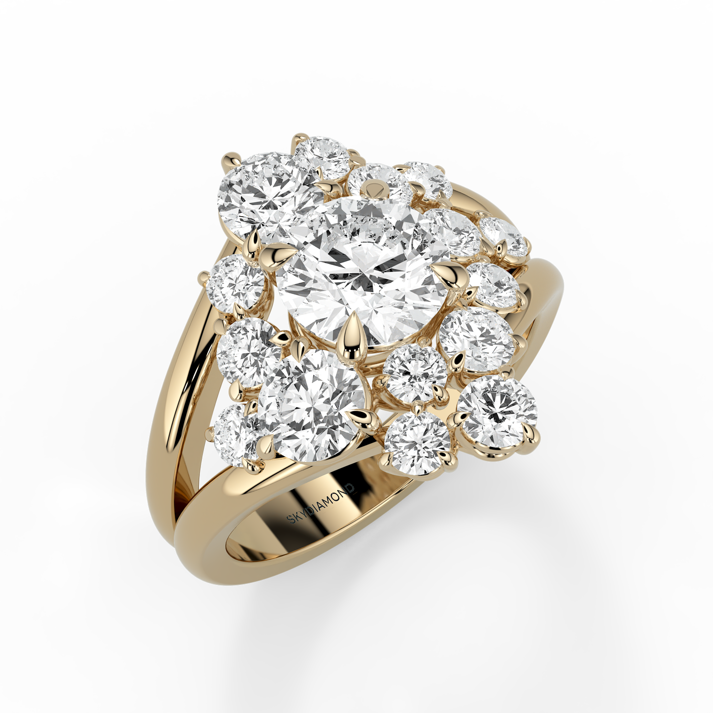 Solaris 2.22ct Eclipse Ring in 14ct Yellow Gold