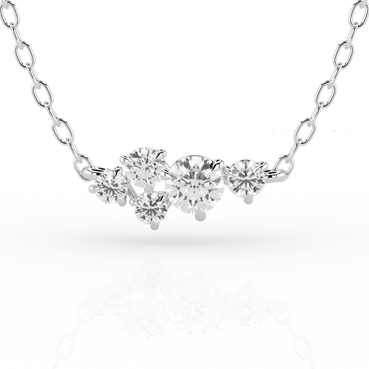 Solaris 0.47ct Cluster Necklace in Platinum