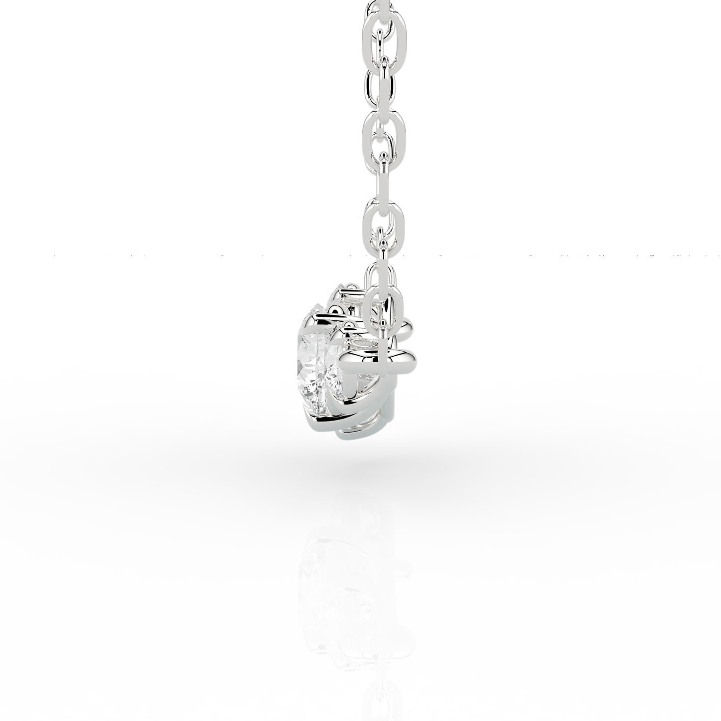 Solaris 0.47ct Cluster Necklace in Platinum