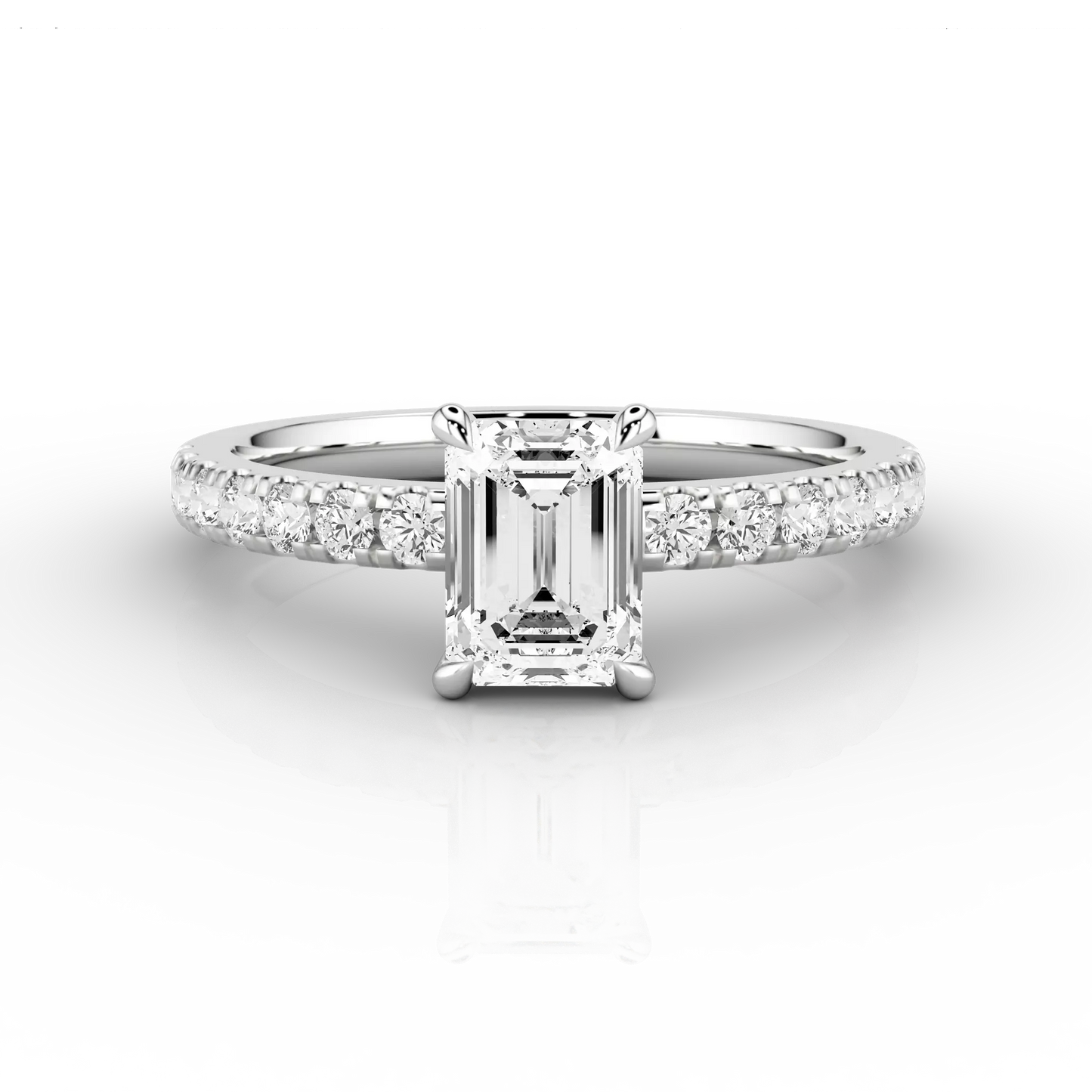 Cosima 0.75ct Emerald Engagement Ring In Platinum