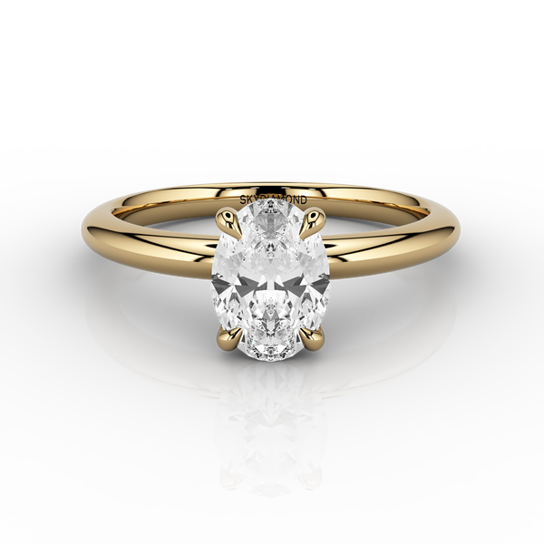 Cosima Oval Cut 0.79ct Solitaire Engagement ring in 18ct Yellow Gold