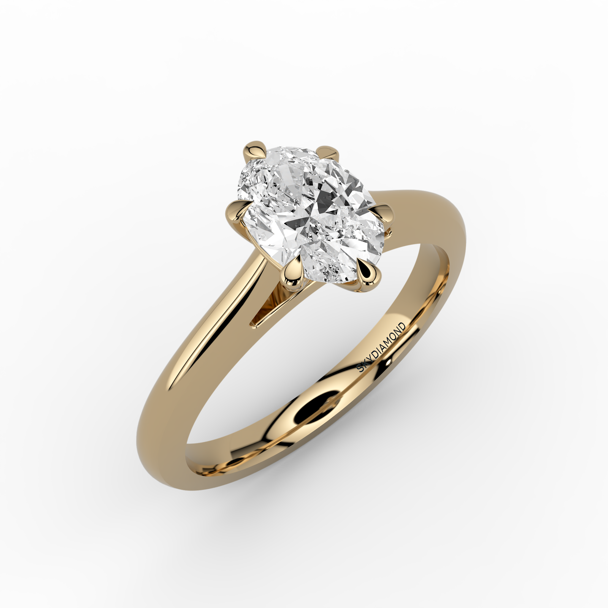 Oval Cut Engagement Rings – Skydiamond