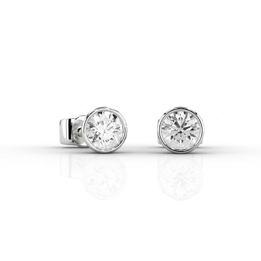 Modern 1/3rd ct Pair Studs in 9ct White Gold
