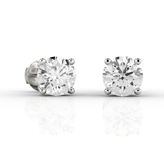 Classic 1.44ct Studs in 18ct Recycled White Gold