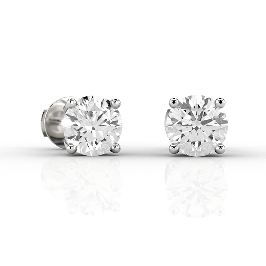 Classic 1.34ct Studs in 18ct Recycled White Gold