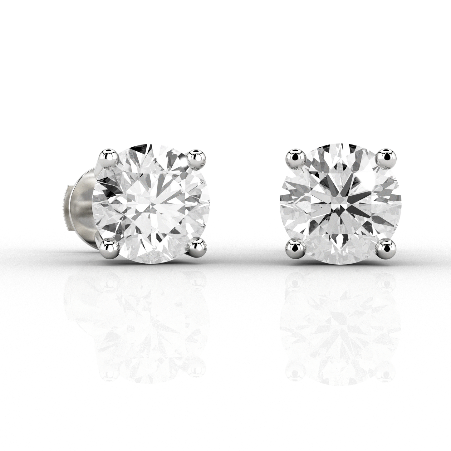 Classic 1.90ct Studs in 18ct White Gold