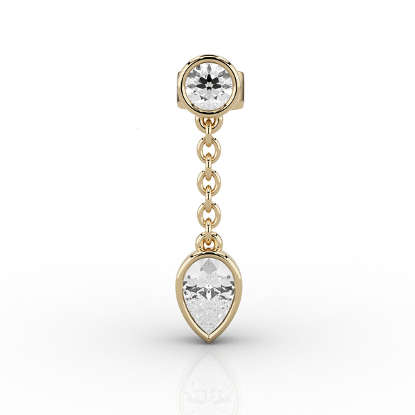 Rae 1.08ct Single Drop Earring in 14ct Yellow Gold