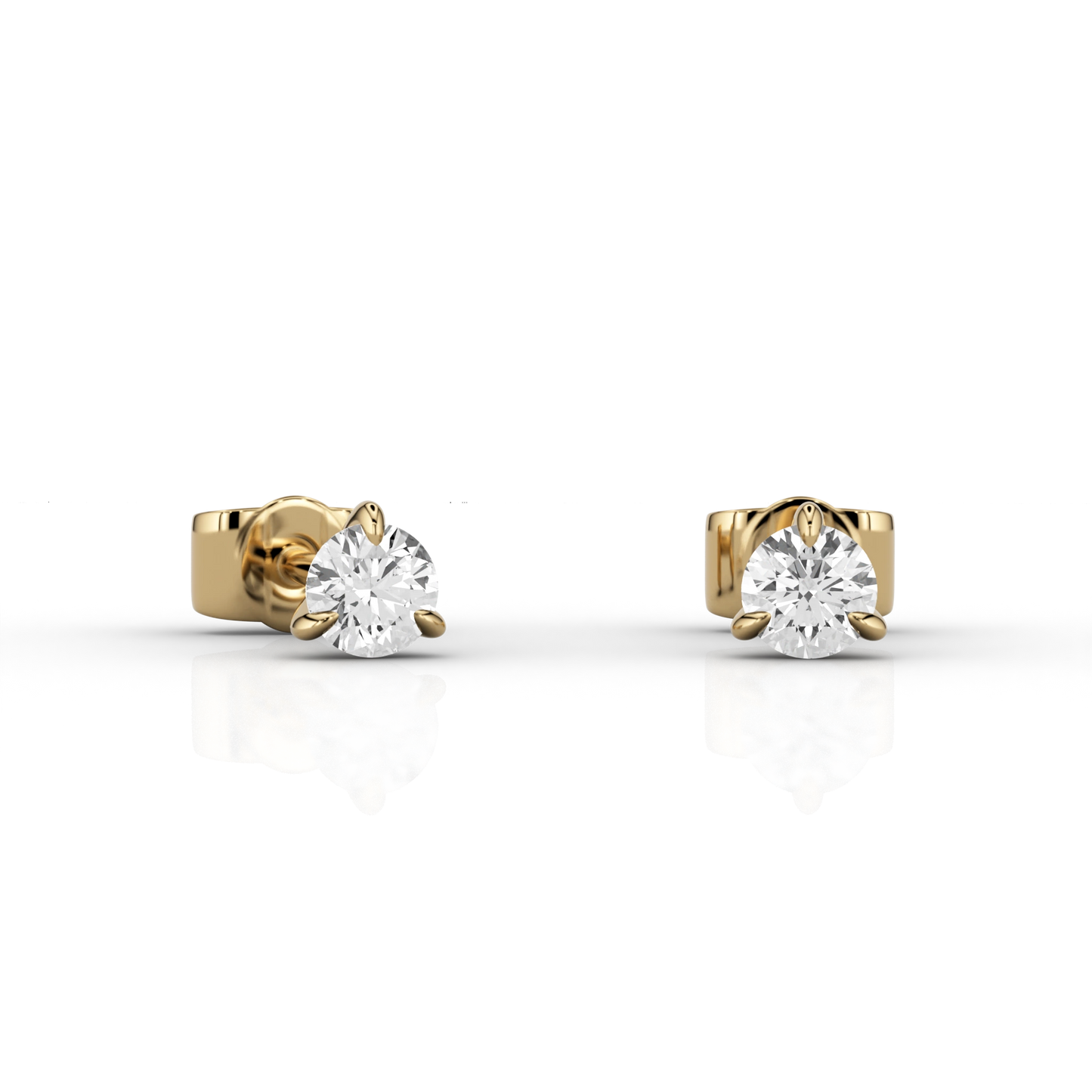 Nacelle Claw 0.20cts Stud Earrings in 18ct Yellow Gold