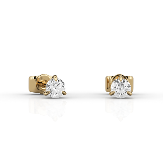 Nacelle Claw 0.20cts Stud Earrings in 18ct Yellow Gold