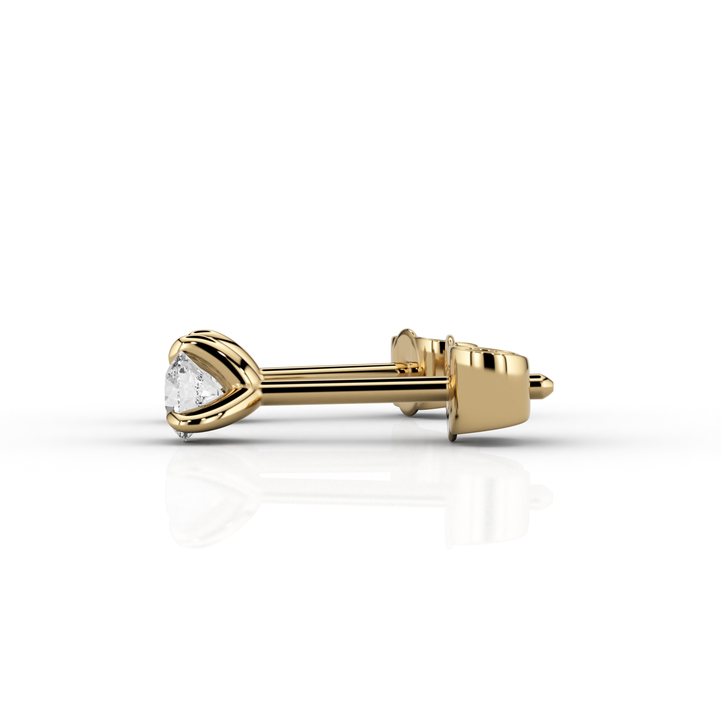 Nacelle Claw 0.20cts Stud Earrings in 18ct Yellow Gold