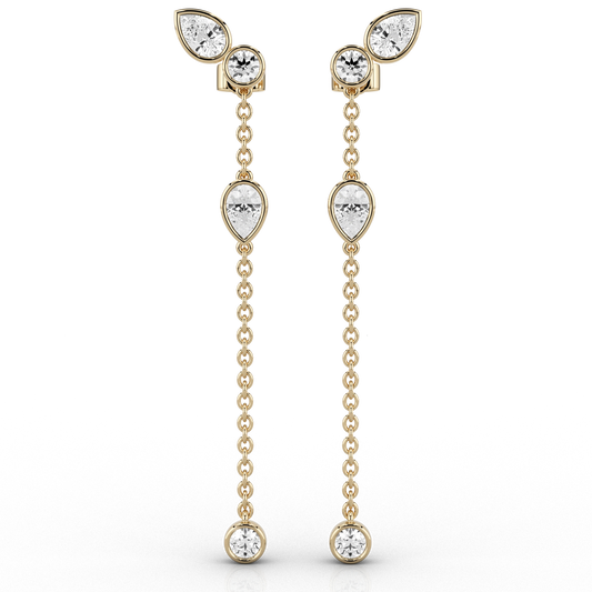 Faie 1.2ct drop earrings in 18ct Yellow Gold