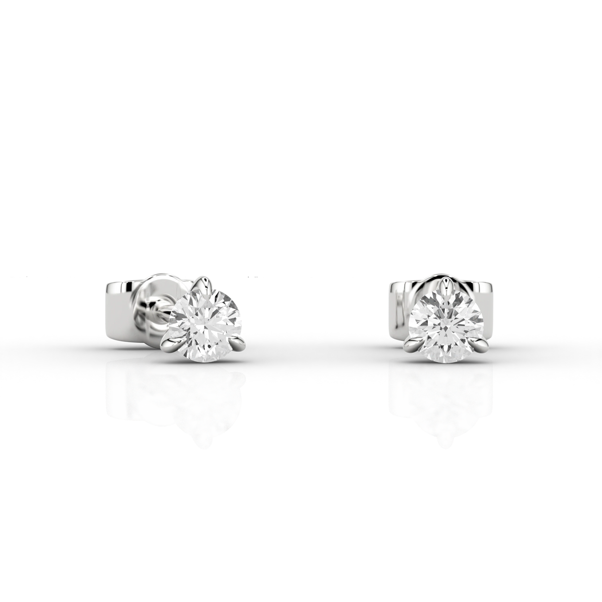 Nacelle Claw Mini Single Stud in 9ct White Gold