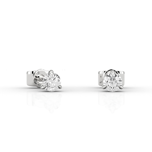 Nacelle Claw Mini Single Stud in 9ct White Gold