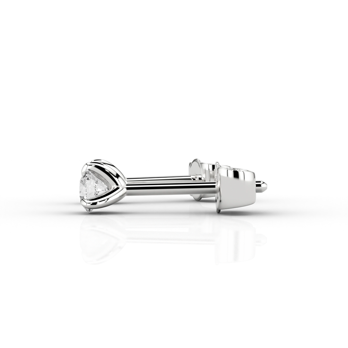 Nacelle Claw Mini Single Stud in 9ct White Gold