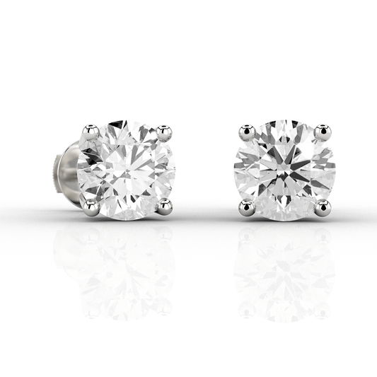 Classic 2ct Studs in Recycled Platinum