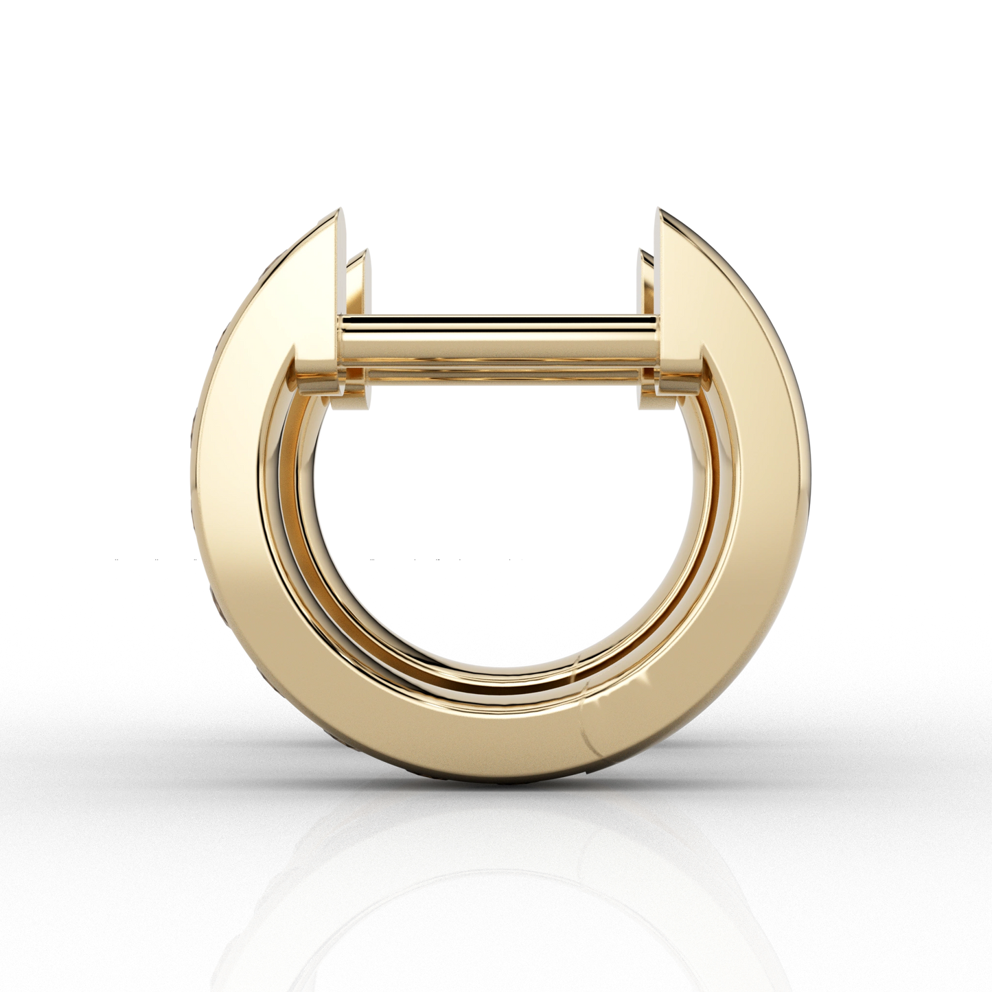 Eternity Huggie Hoop 0.54ct Earrings in 18ct Yellow Gold