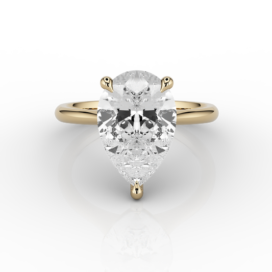 Luna Classic 2.71ct Pear Solitaire Engagement ring in 18ct Yellow Gold