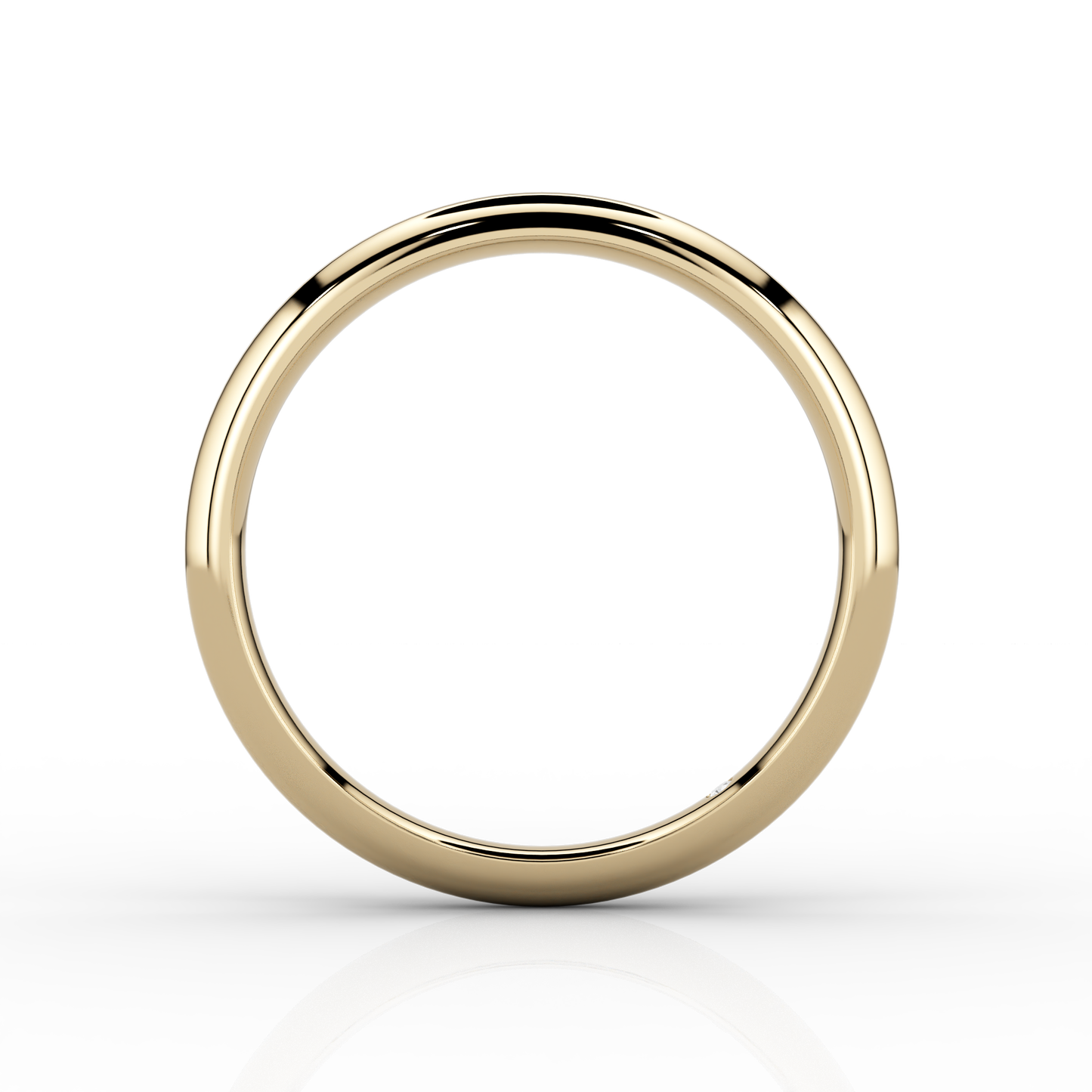 Modern Fine Wedding Band In 18ct Yellow Gold
