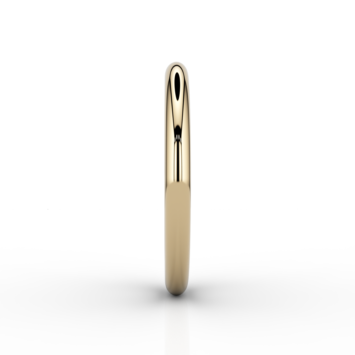Modern Fine Wedding Band In 18ct Yellow Gold