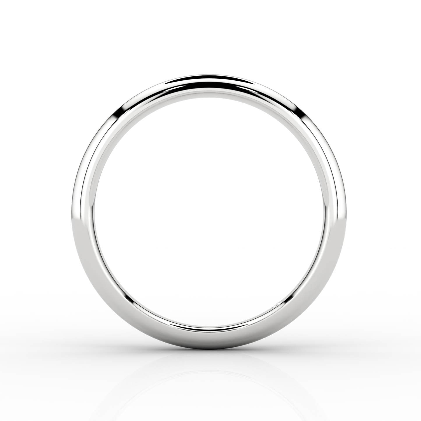Modern Fine Wedding Band In Platinum