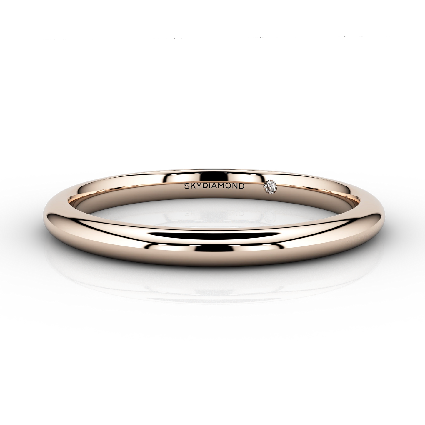 Modern Fine Wedding Band