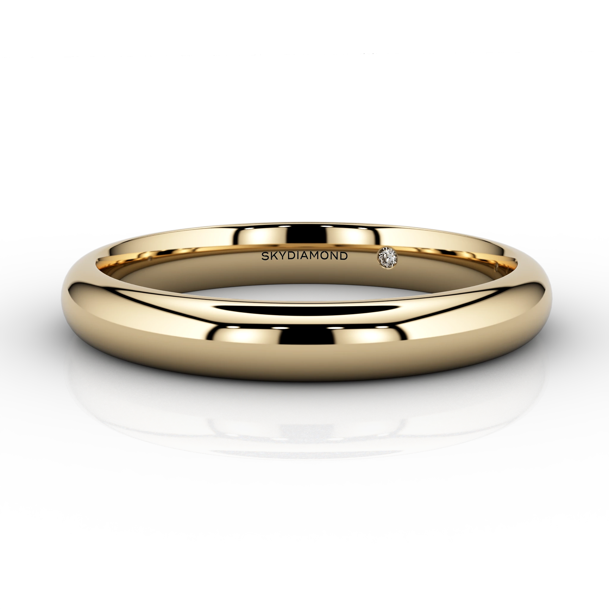 Modern Medium Wedding Band